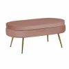 Hocker, Höhe: 40 cm, rose/goldfarben