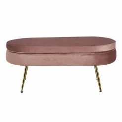 Hocker, Höhe: 40 cm, rose/goldfarben