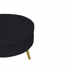 Hocker, Höhe: 41 cm, schwarz/goldfarben