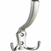 Hut- und Mantelhaken, Silber, 3-fach, Zinkdruckguss, Silber, Guss, 125 x 77 x 75 mm