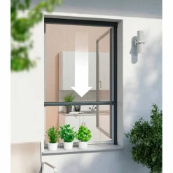 Insektenschutz Rollo Fenster, BxL: 130 x 160 cm, In Breite und Höhe kürzbar