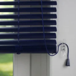 Jalousie, orientblau, Lamellenbreite: 25 mm