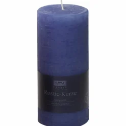 Kerze »Raureif«, bluejeans, rustikal/einfarbig, 1 Stück
