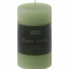 Kerze »Raureif«, grün, rustikal/einfarbig, 1 Stück