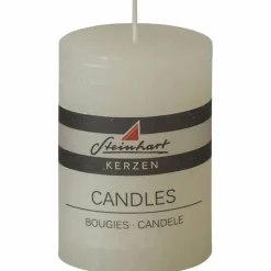 Kerze »Raureif«, weiß, rustikal/einfarbig, 1 Stück