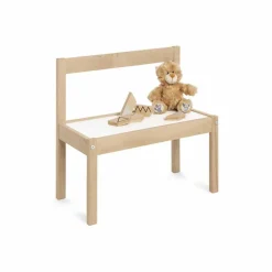 Kinderbank, BxHxL: 53 x 51 x 27 cm, buchenfarben/weiß