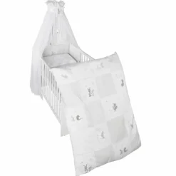 Kinderbettgarnitur »Fox + Bunny«, Baumwolle, weiß