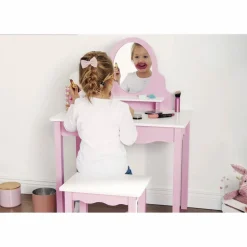 Kinder-Schminktisch, BxHxL: 70 x 97 x 40 cm, rosa/weiß