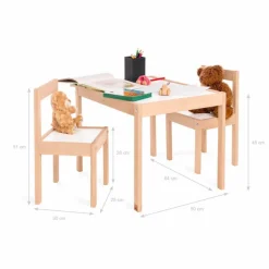 Kindersitzgruppe, BxHxL: 29 x 51 x 27 cm, buchenfarben/weiß