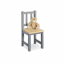 Kinderstuhl, BxHxL: 26 x 55 x 26 cm, grau/natur