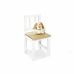 Kinderstuhl, BxHxL: 26 x 55 x 26 cm, weiß/natur