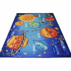 Kinder-Teppich »Torino Kids«, Polyester, blau/orange