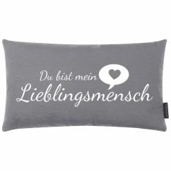 Kissen, (BxL): 30 x 50 cm, grau