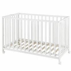 Klappbett, (BxL): 64,5 cm x 123 cm, Holz, weiß