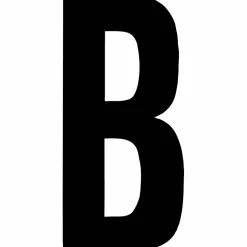 Klebebuchstabe, Buchstabe B, schwarz