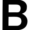Klebebuchstabe, Buchstabe B, schwarz