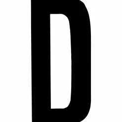 Klebebuchstabe, Buchstabe D, schwarz