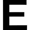 Klebebuchstabe, Buchstabe E, schwarz