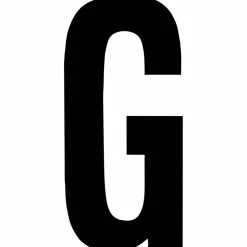 Klebebuchstabe, Buchstabe G, schwarz
