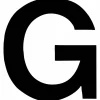 Klebebuchstabe, Buchstabe G, schwarz