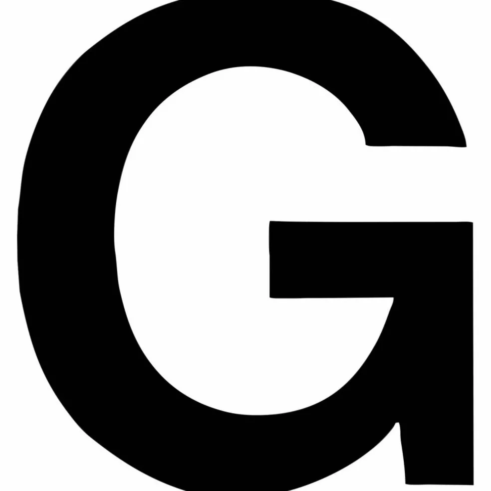 Klebebuchstabe, Buchstabe G, schwarz
