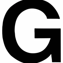 Klebebuchstabe, Buchstabe G, schwarz