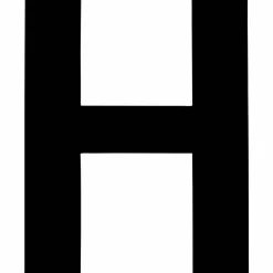 Klebebuchstabe, Buchstabe H, schwarz