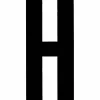 Klebebuchstabe, Buchstabe H, schwarz