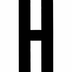 Klebebuchstabe, Buchstabe H, schwarz