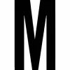 Klebebuchstabe, Buchstabe M, schwarz