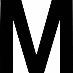 Klebebuchstabe, Buchstabe M, schwarz