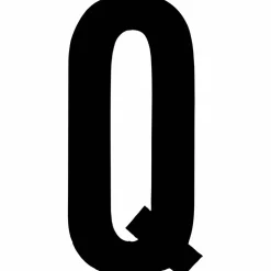 Klebebuchstabe, Buchstabe Q, schwarz