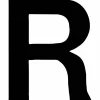 Klebebuchstabe, Buchstabe R, schwarz