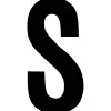 Klebebuchstabe, Buchstabe S, schwarz
