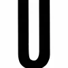 Klebebuchstabe, Buchstabe U, schwarz