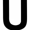 Klebebuchstabe, Buchstabe U, schwarz