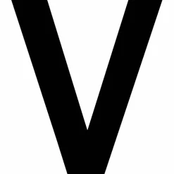 Klebebuchstabe, Buchstabe V, schwarz