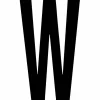 Klebebuchstabe, Buchstabe W, schwarz