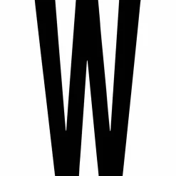 Klebebuchstabe, Buchstabe W, schwarz