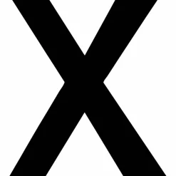 Klebebuchstabe, Buchstabe X, schwarz