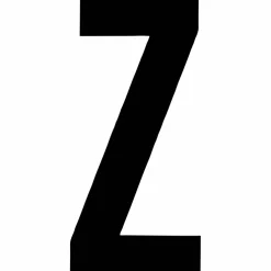 Klebebuchstabe, Buchstabe Z, schwarz