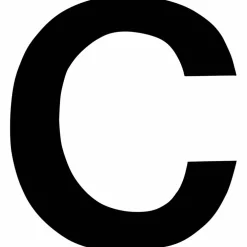 Klebesymbol, Buchstabe C, schwarz