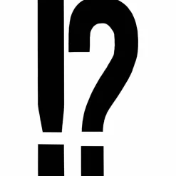 Klebesymbol, Klebesymbol!?, schwarz
