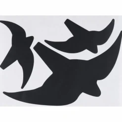 Klebesymbol, Vogelsortiment-Aufkleber, schwarz
