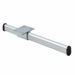 Kleiderstange, Aluminium/Kunststoff, silberfarben