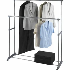Kleiderständer »Twin Bars «, Metall, chromfarben/Grau
