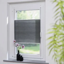 Klemmfix Plissee »Easy«, grau, verspannt