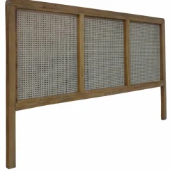 Kopfteil »Romanteaka«, BxL: 200 x 4 cm, Teakholz/Rattan