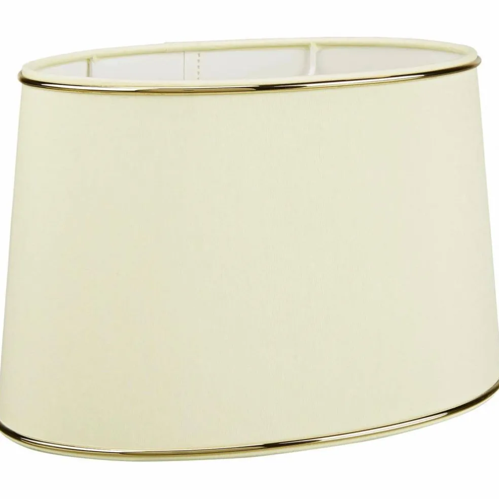 Lampenschirm, Gold | Creme, 15x25 cm