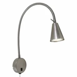 LED-Bettleuchte »TUSA«, Ø: 8, Höhe: 45 cm, nickelfarben matt